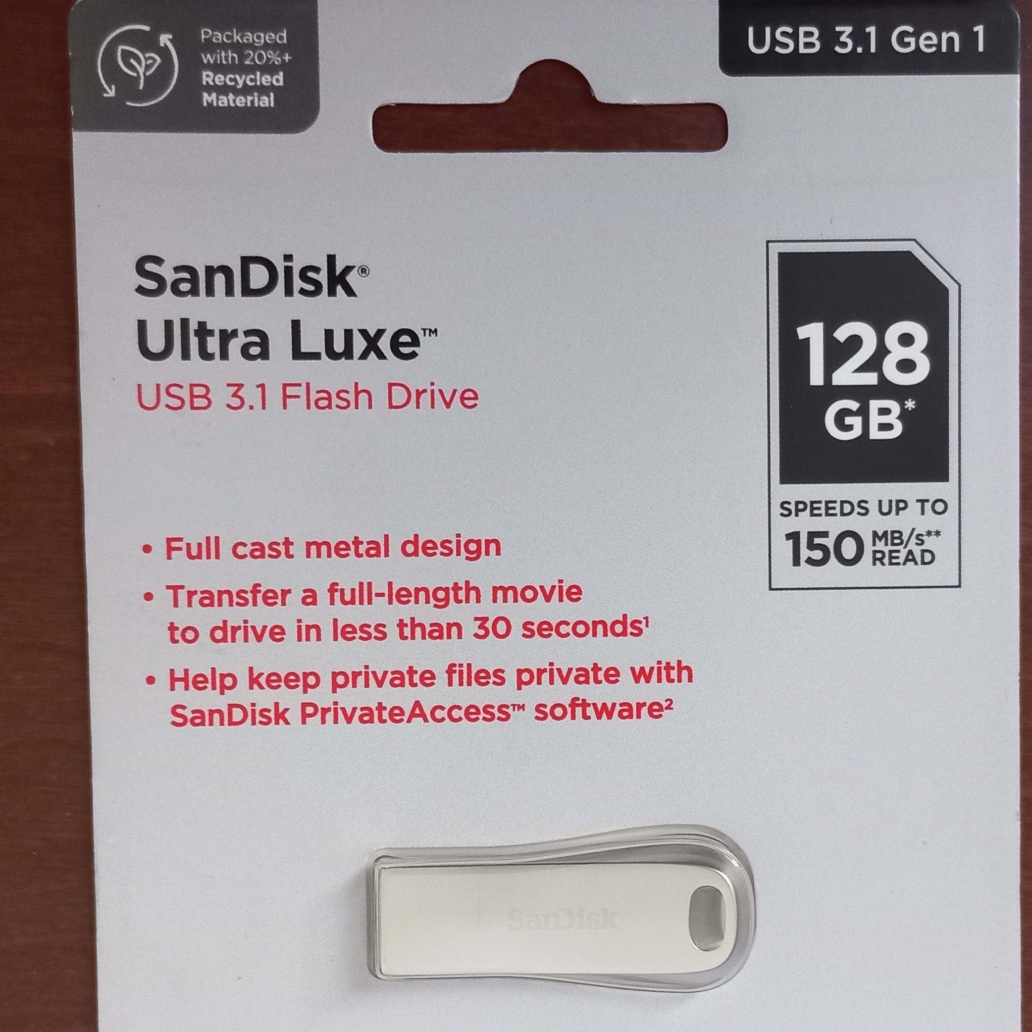فلش  مموری 128 گیگ SAN DISK USB 3.1