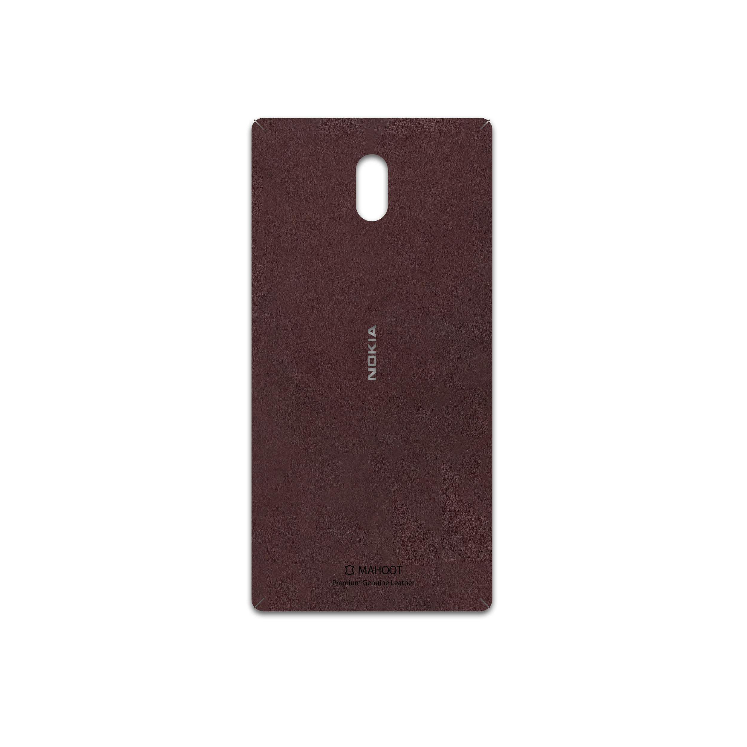 برچسب پوششی ماهوت مدل Matte-Dark-Brown-Leather مناسب برای گوشی موبایل نوکیا 3