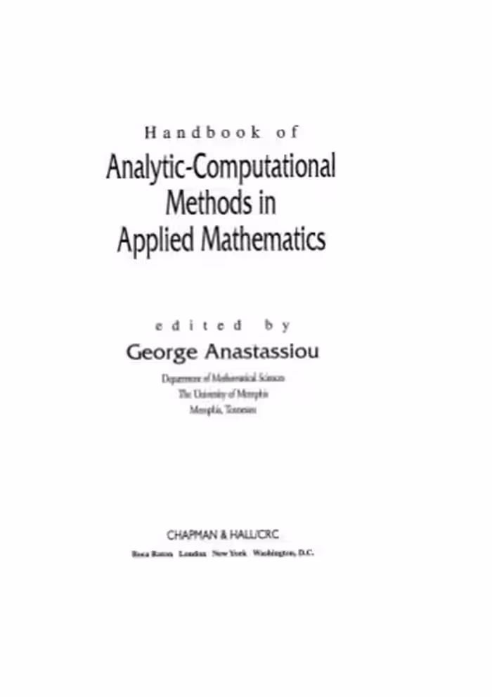 خرید و دانلود نسخه کامل کتاب Handbook of Analytic Computational Methods in Applied Mathematics