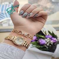 خرید ست ساعت و دستبند زنانه کیفیت عالی رنگ ثابت کد 1815628 - ردگل