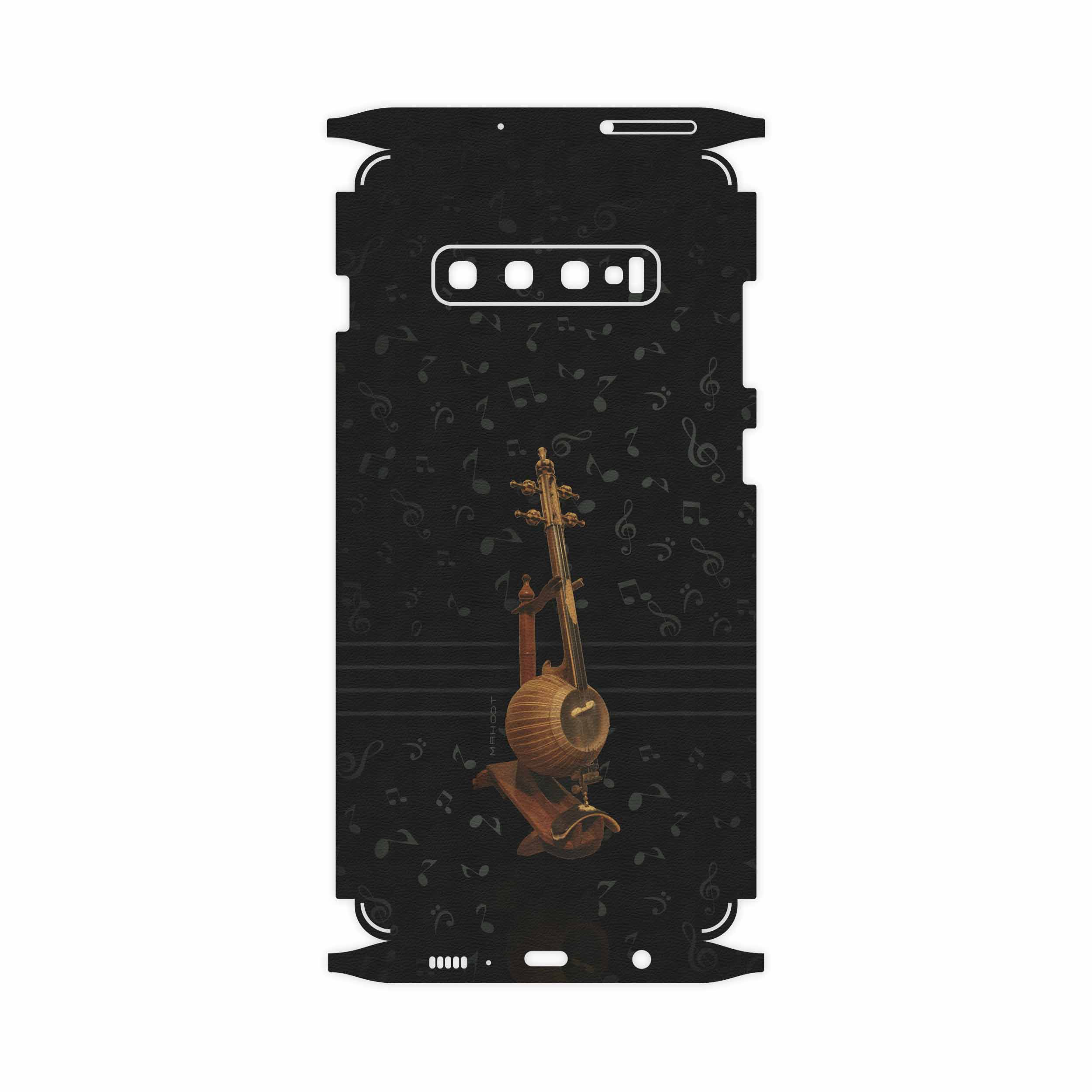 برچسب پوششی ماهوت مدل Persian Fiddle Instrument-FullSkin مناسب برای گوشی موبایل سامسونگ Galaxy S10 Plus