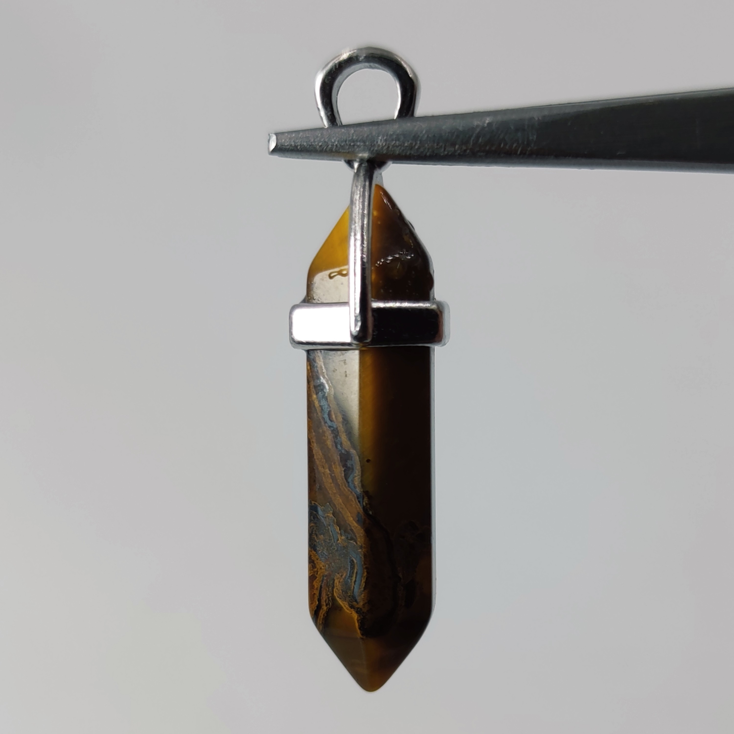 آویز سنگ چشم ببر معدنی و طبیعی مدل گلکسی