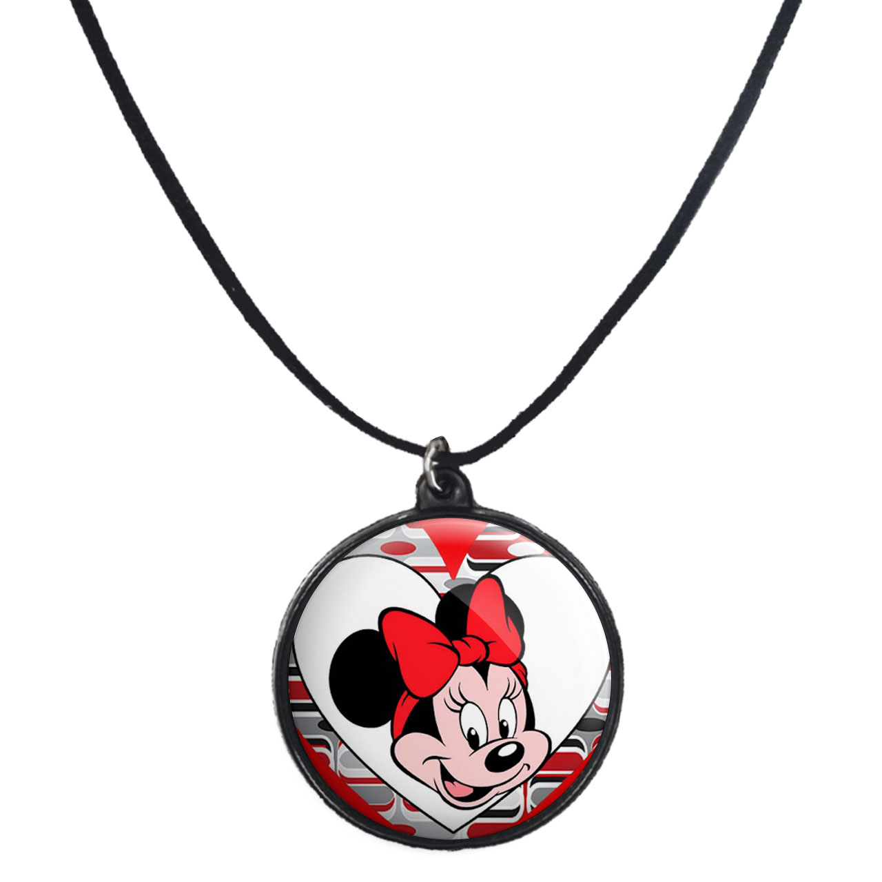 گردنبند پرمانه طرح میکی موس کد pmb.2085 مدل دو طرفه