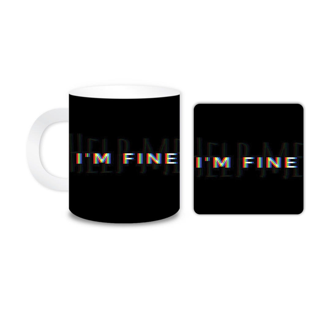 ماگ مدل نوشته کد 2061 به همراه زیر لیوانی