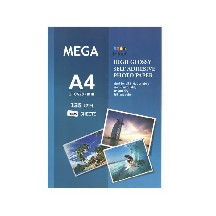 کاغذ فتو گلاسه براق 135 گرم A4 ولف 100 برگی