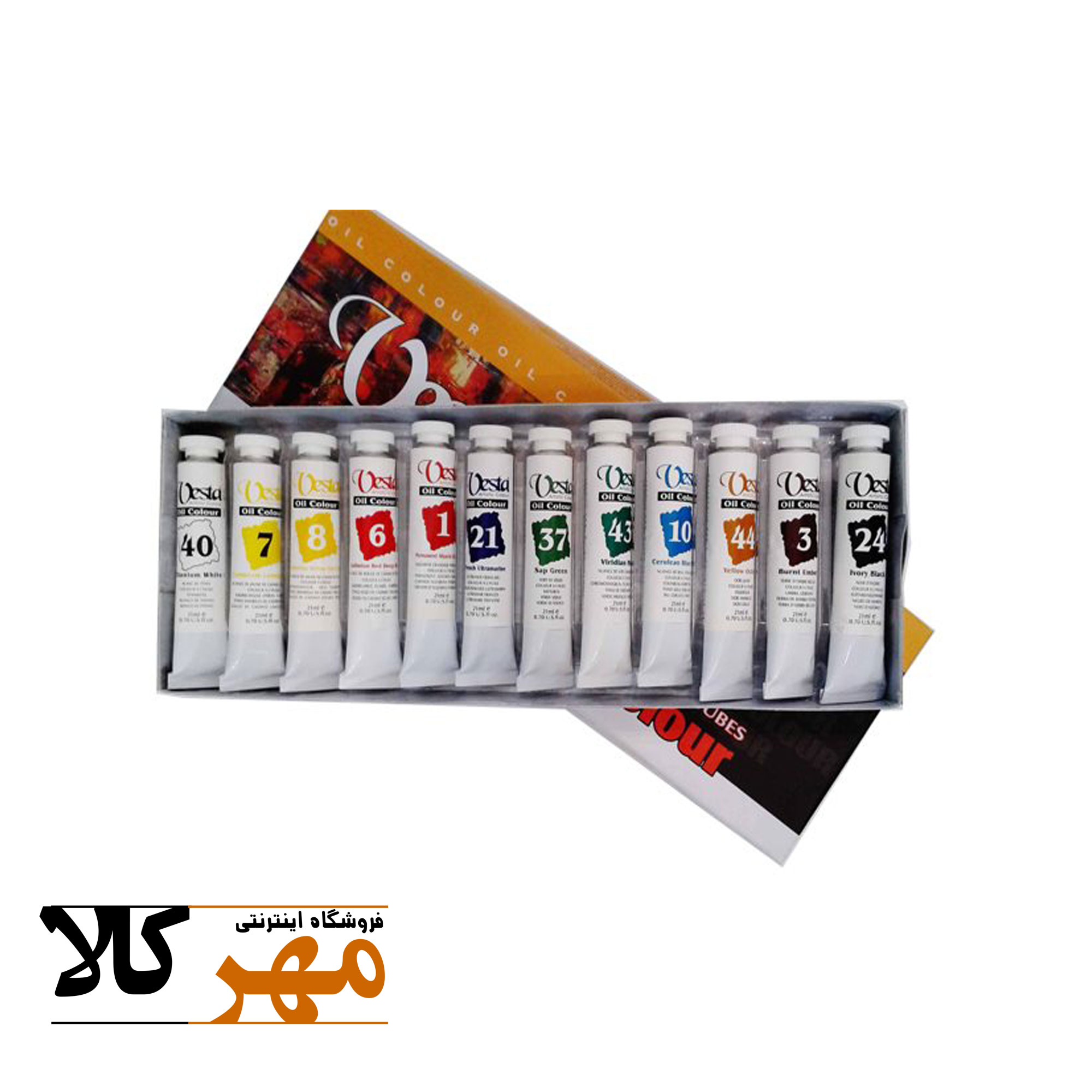 رنگ روغن 12 رنگ وستا حجم 21 میل