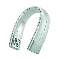 پنکه گردنی شارژی 2 موتور براشلس  باتری لیتیومی 4000 میلی آمپری- رنگ سبز