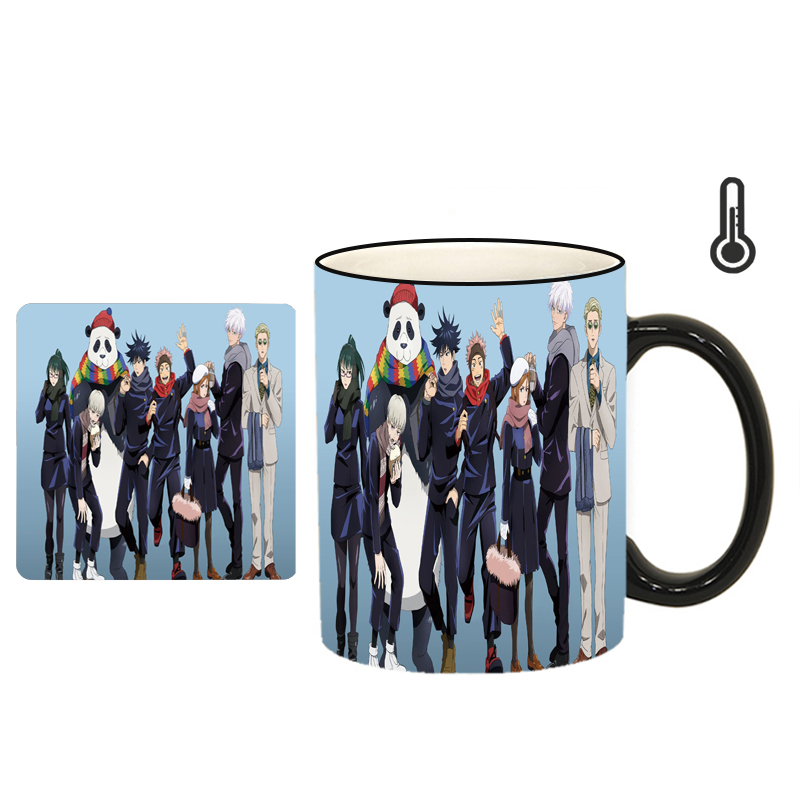  ماگ حرارتی طرح انیمه جوجوتسو کایسن کد h50 به همراه زیرلیوانی