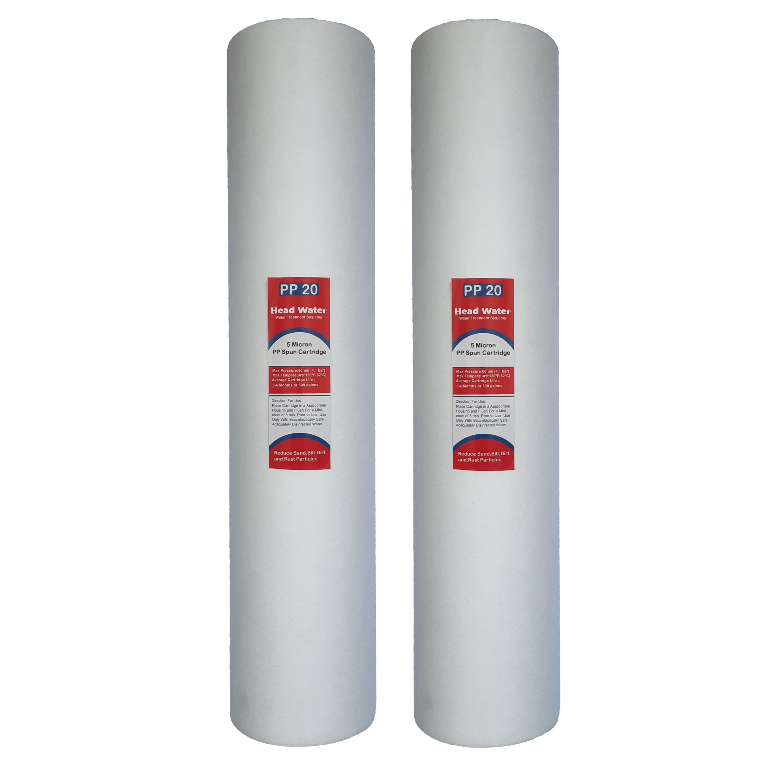 فیلتر دستگاه تصفیه آب هد واتر مدل الیافی جامبو 20 مجموعه 2 عددی