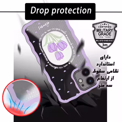 کاور کینگ پاور مدل لاله بنفش مناسب برای گوشی موبایل اپل IPhone 12