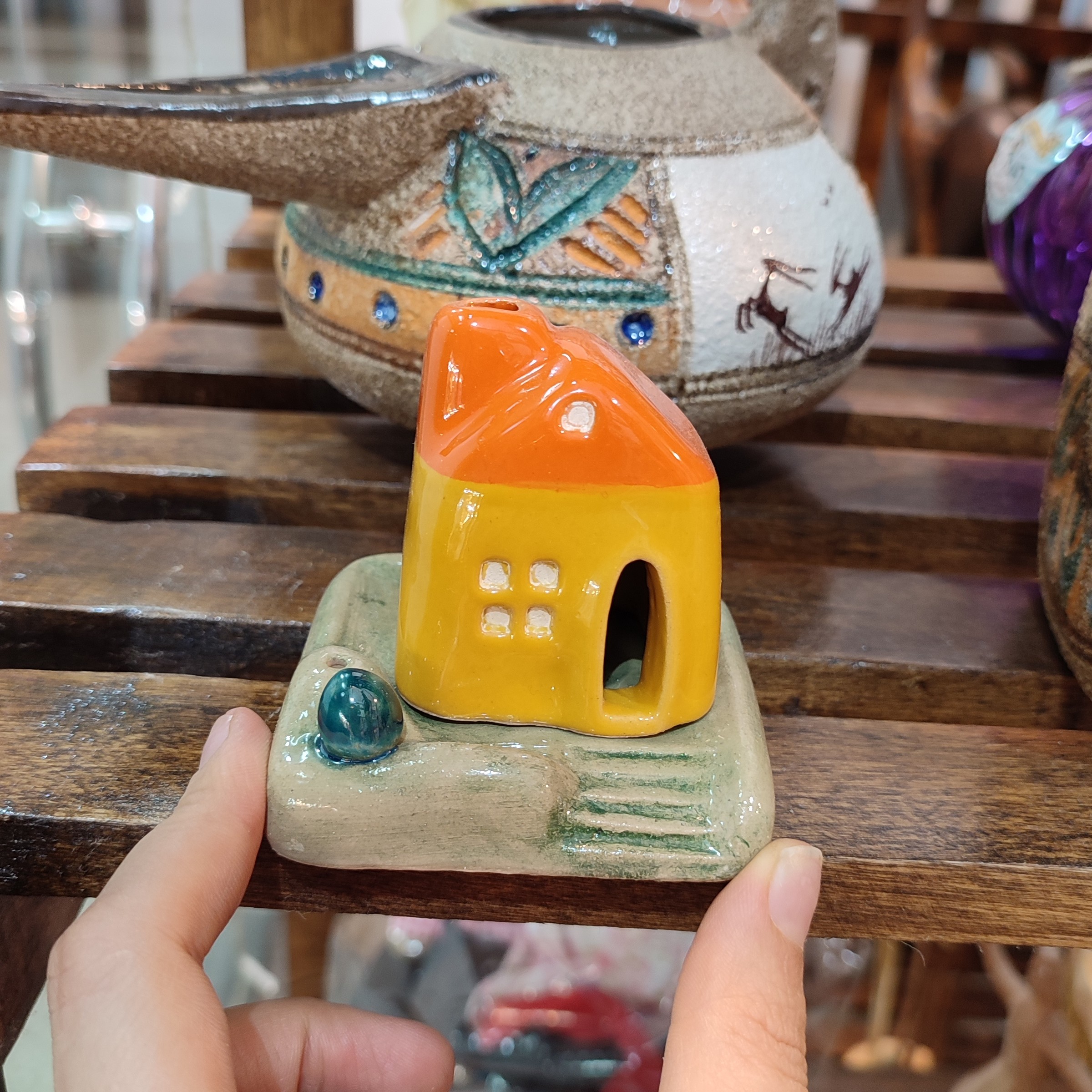 عودسوز و جاعودی دستساز سفالی