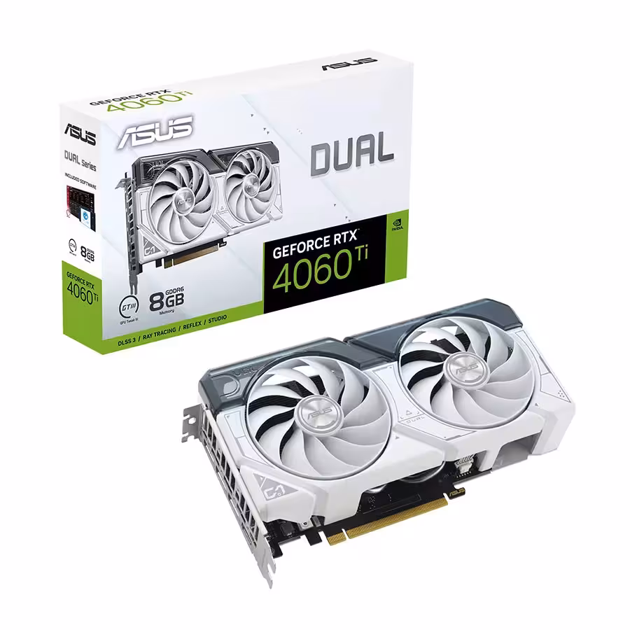 کارت گرافیک ایسوس Dual GeForce RTX 4060 Ti White Edition 8GB GDDR6