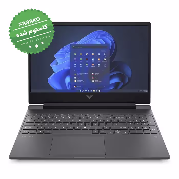 لپ تاپ گیمینگ 15.6 اینچی اچ پی مدل Victus Gaming 15 با پردازنده Ryzen 5 8645HS، رم 16 گیگابایت، حافظه 512 گیگابایت SSD و گرافیک RTX 4050 6GB