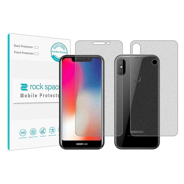 گلس صفحه نمایش و پشت گوشی دوجی X70 مدل نانو هیدروژل مات برند راک اسپیس کد ss