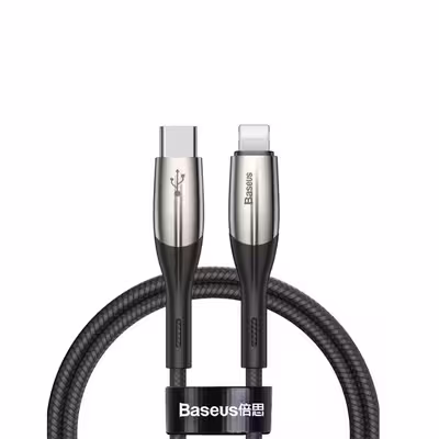 کابل تبدیل USB-C به لایتنینگ باسئوس مدل Horizontal طول 1 متر