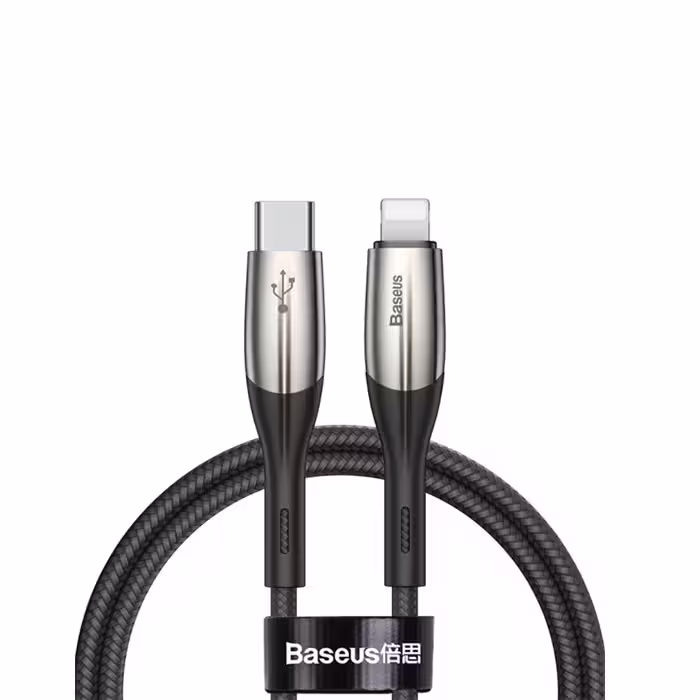 کابل تبدیل USB-C به لایتنینگ باسئوس مدل Horizontal طول 1 متر