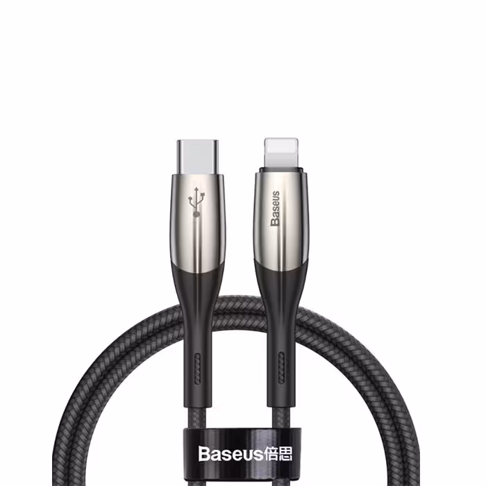 کابل تبدیل USB-C به لایتنینگ باسئوس مدل Horizontal طول 1 متر