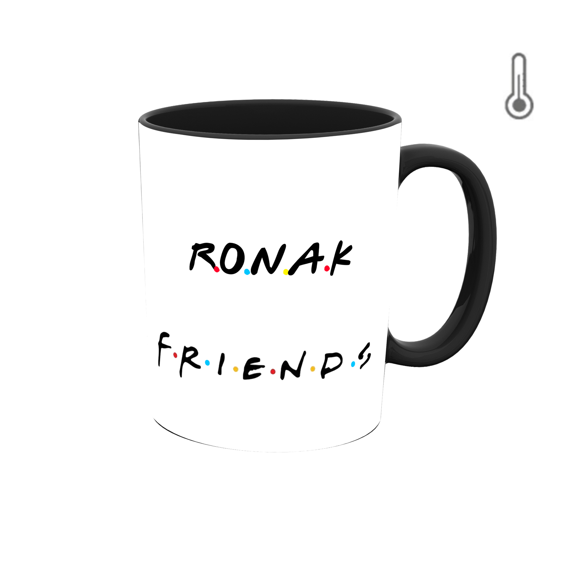 ماگ حرارتی طرح اسم روناک مدل Friends