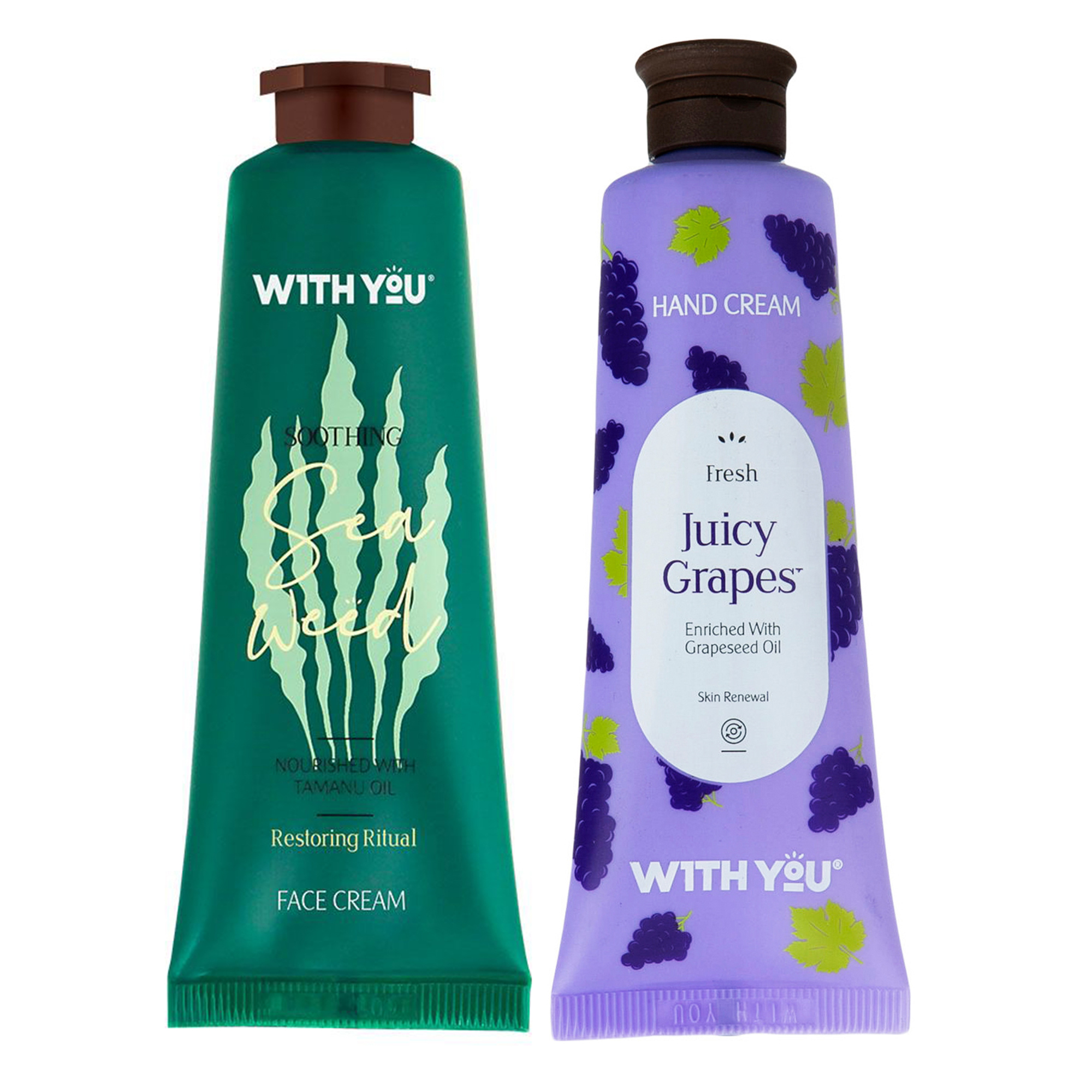 کرم مرطوب کننده ویت یو مدل SEAWEED and Juicy Grapes حجم 50 میلی لیتر مجموعه 2 عددی