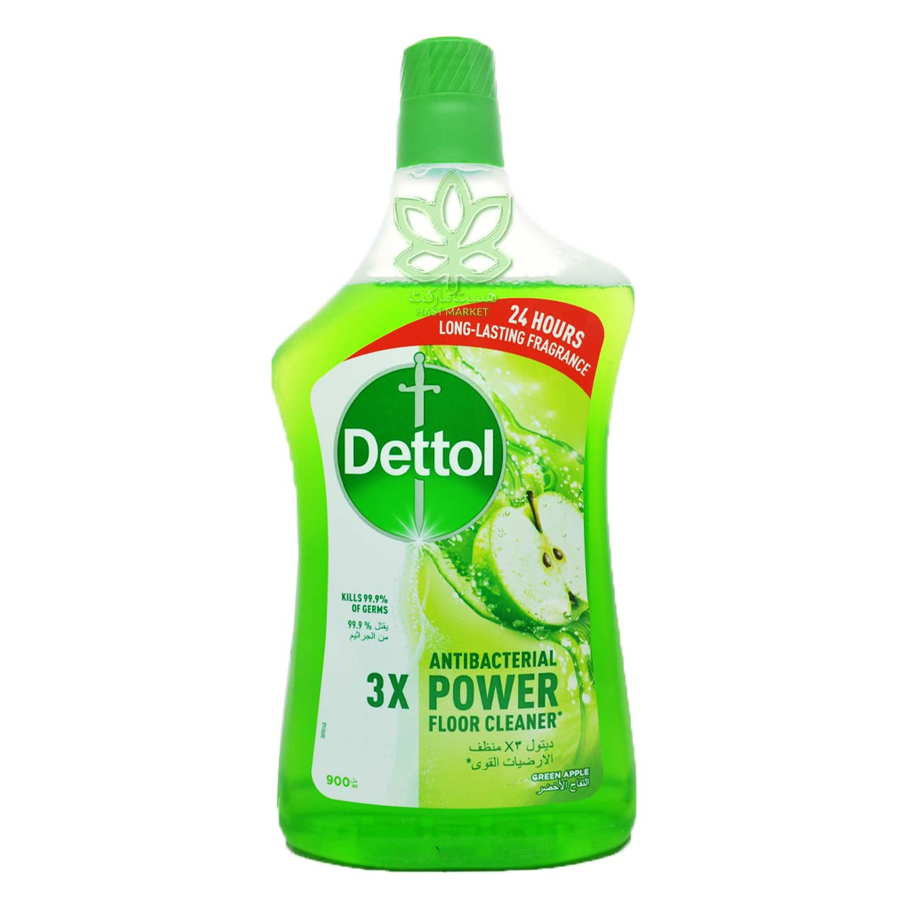 مایع پاک کننده زمین شوی قوی آنتی باکتریال رایحه سیب 900 میل دتول - dettol
