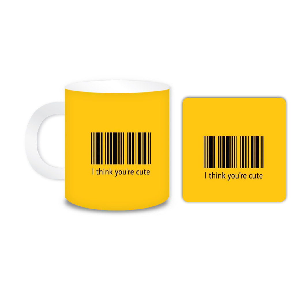 ماگ مدل بارکد کد 723 به همراه زیر لیوانی