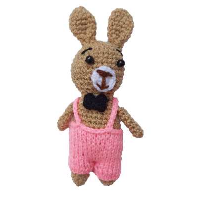  عروسک بافتنی مدل خرگوش طرح دختر و پسر کد 002 مجموعه 2 عددی