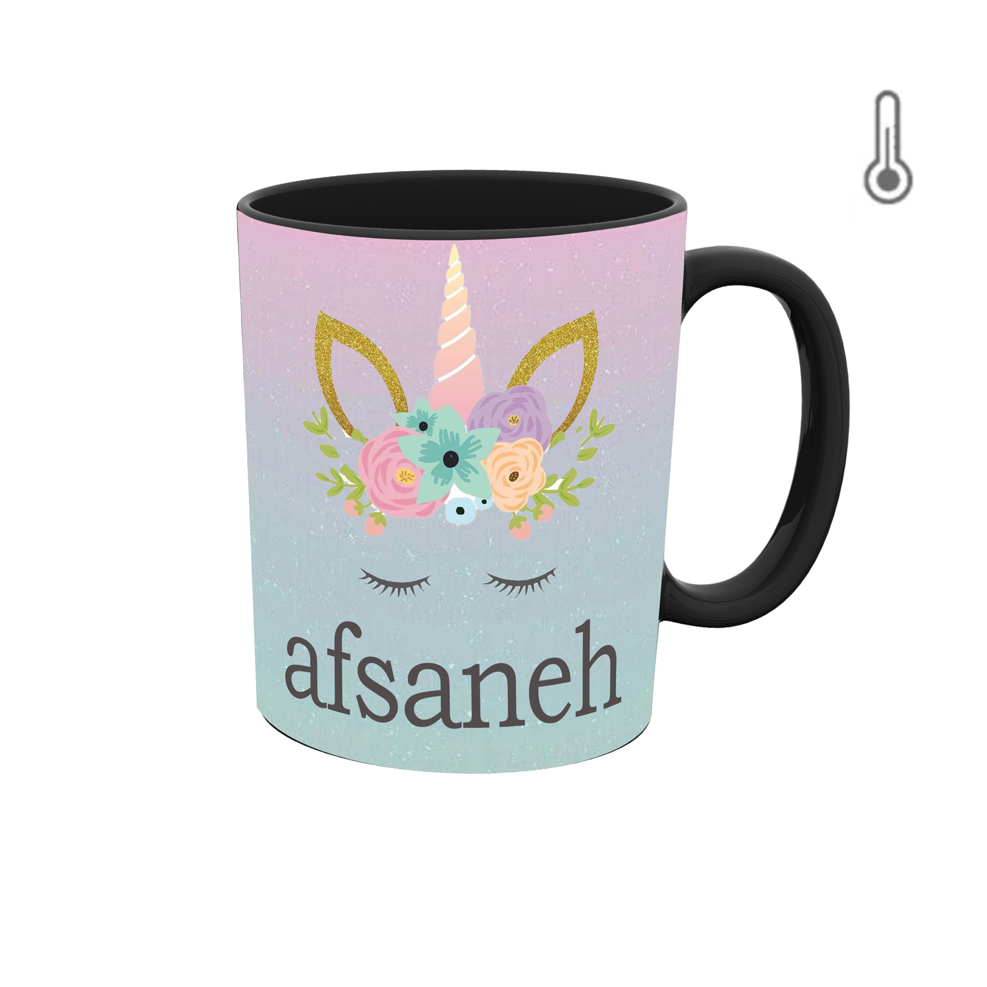 ماگ حرارتی طرح اسم افسانه مدل unicorn