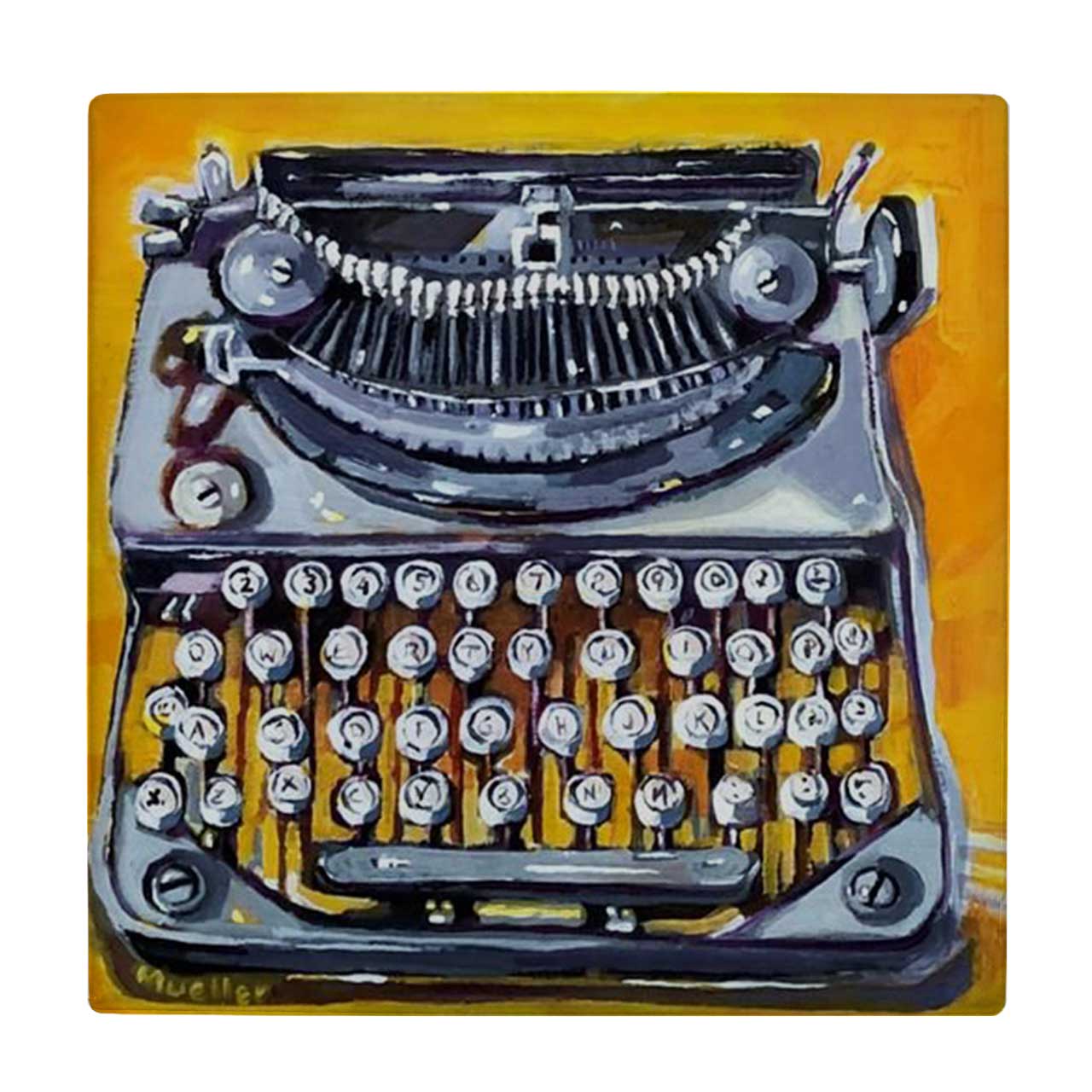 زیر لیوانی طرح نقاشی ماشین تحریر کد    3888694_2104