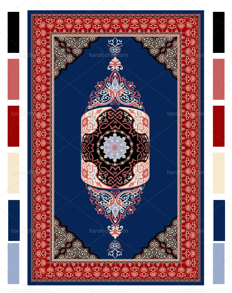 وکتور طرح فرش ایرانی | گرافیک با طعم تربچه