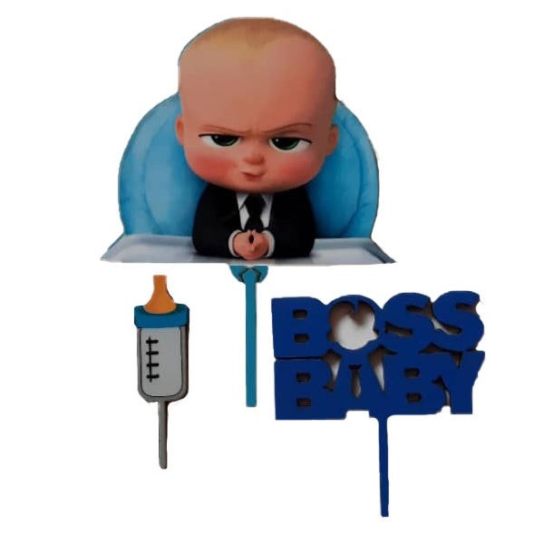 تاپر تزیین کیک به گز مدل بچه رئیس مجموعه 3 عددی