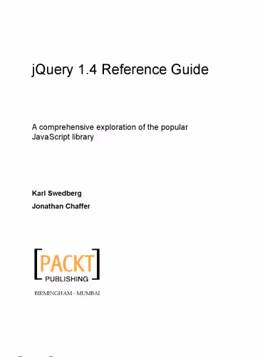 خرید و دانلود نسخه کامل کتاب jQuery 1.4 Reference Guide