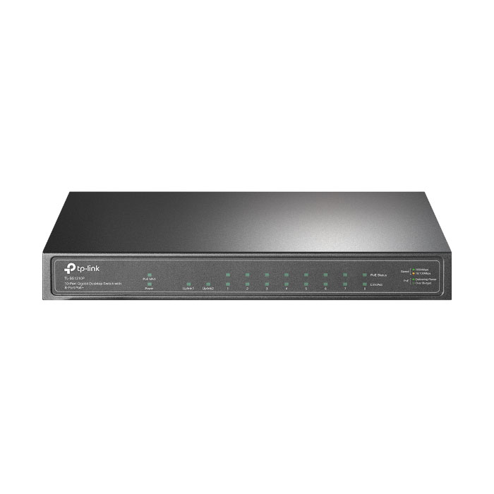 سوئیچ 10 پورت گیگابیتی و دسکتاپ تی پی لینک مدل TL-SG1210P - دوسو آی تی