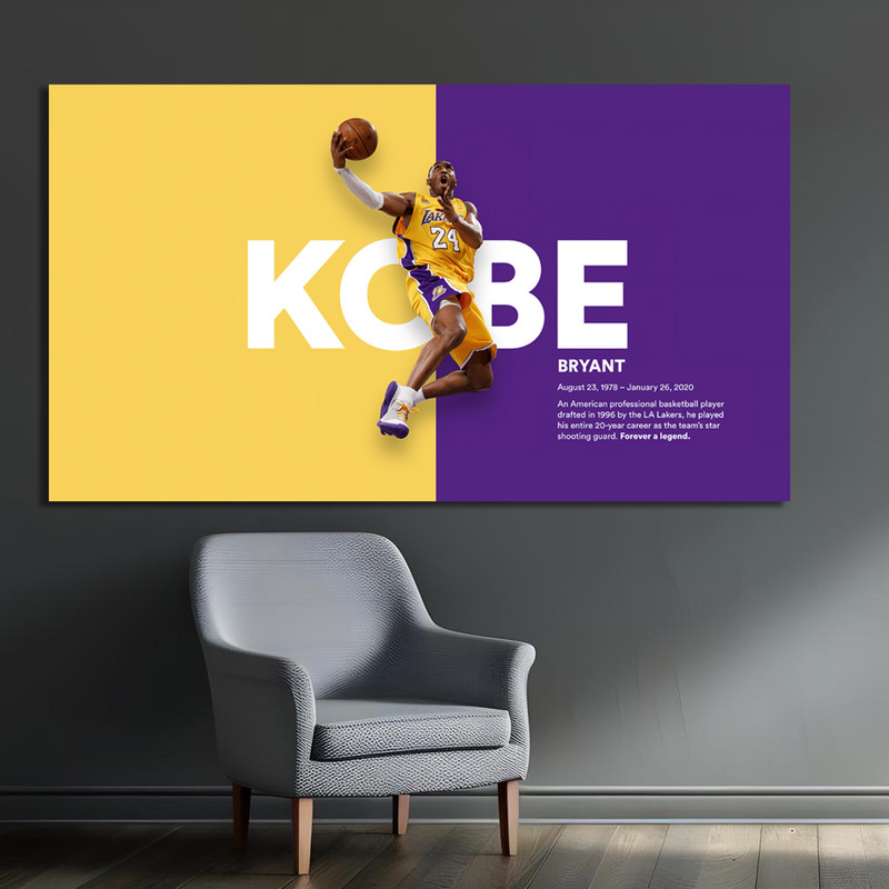 تابلو شاسی مدل بسکتبال کوبی برایانت کد COB | دنیای قاب