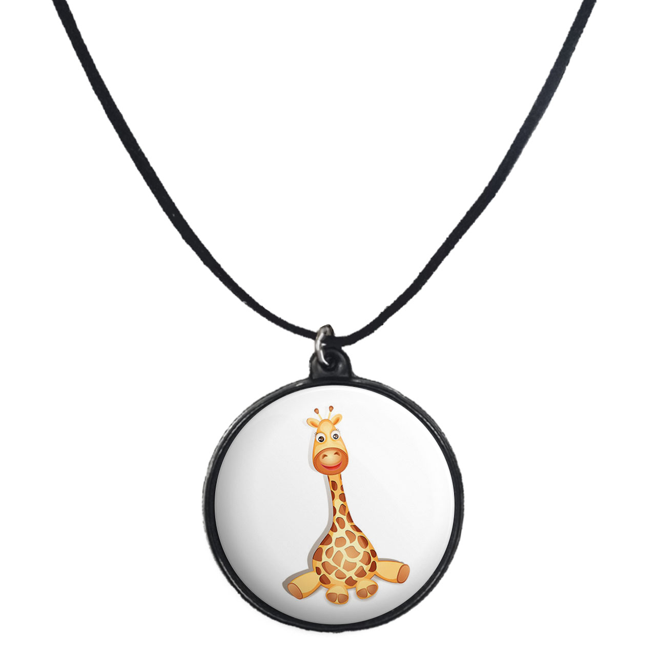 گردنبند پرمانه طرح زرافه بامزه کد pmb.32064مدل دو طرفه