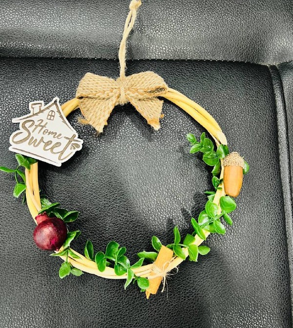 حلقه اویز حصیری یلدایی سایز بزگ قطر18سانت