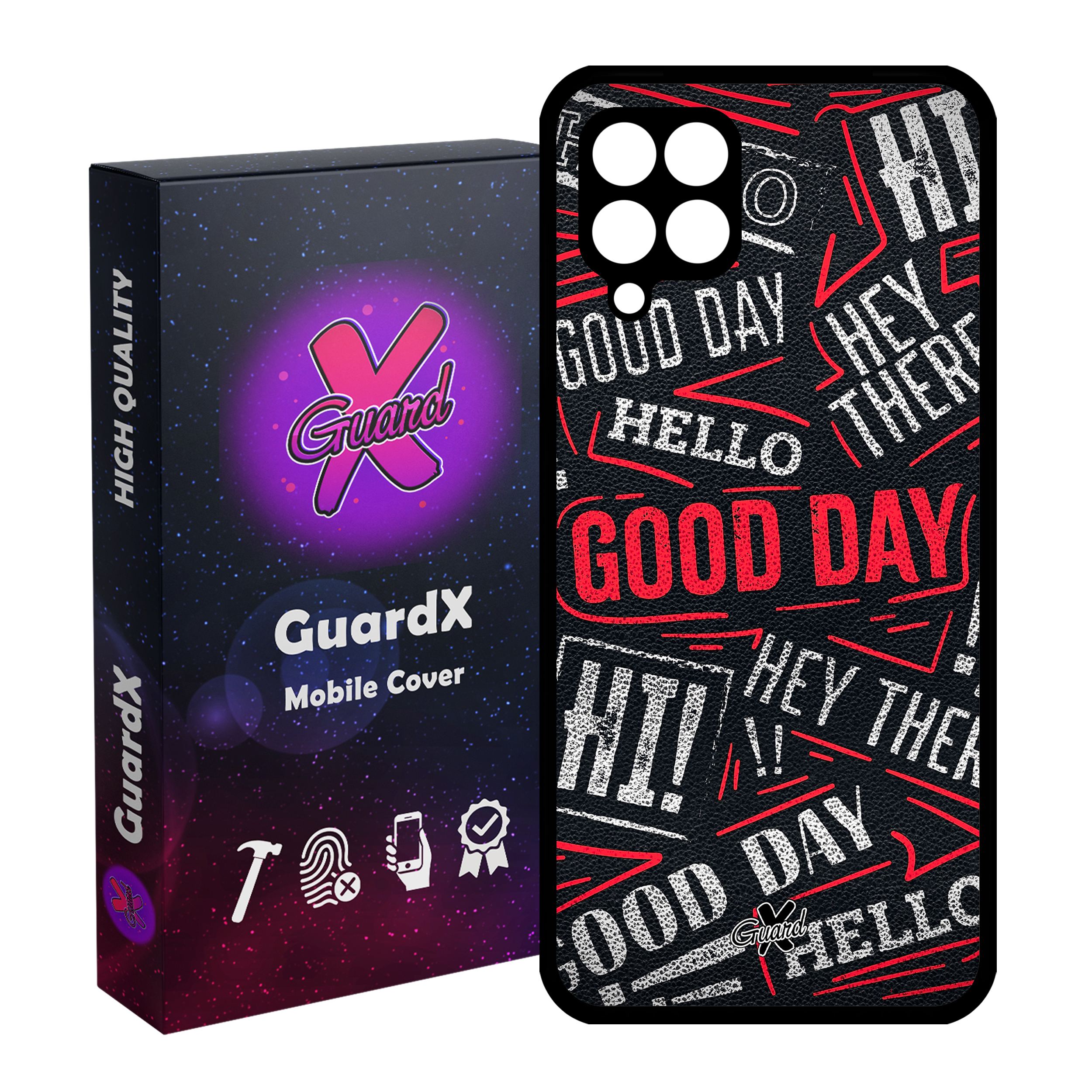 کاور گارد ایکس طرح Text مدل Glass10279 مناسب برای گوشی موبایل سامسونگ Galaxy A12