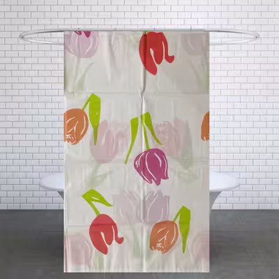 پرده حمام کد PH75 سایز 180x180 سانتی متر