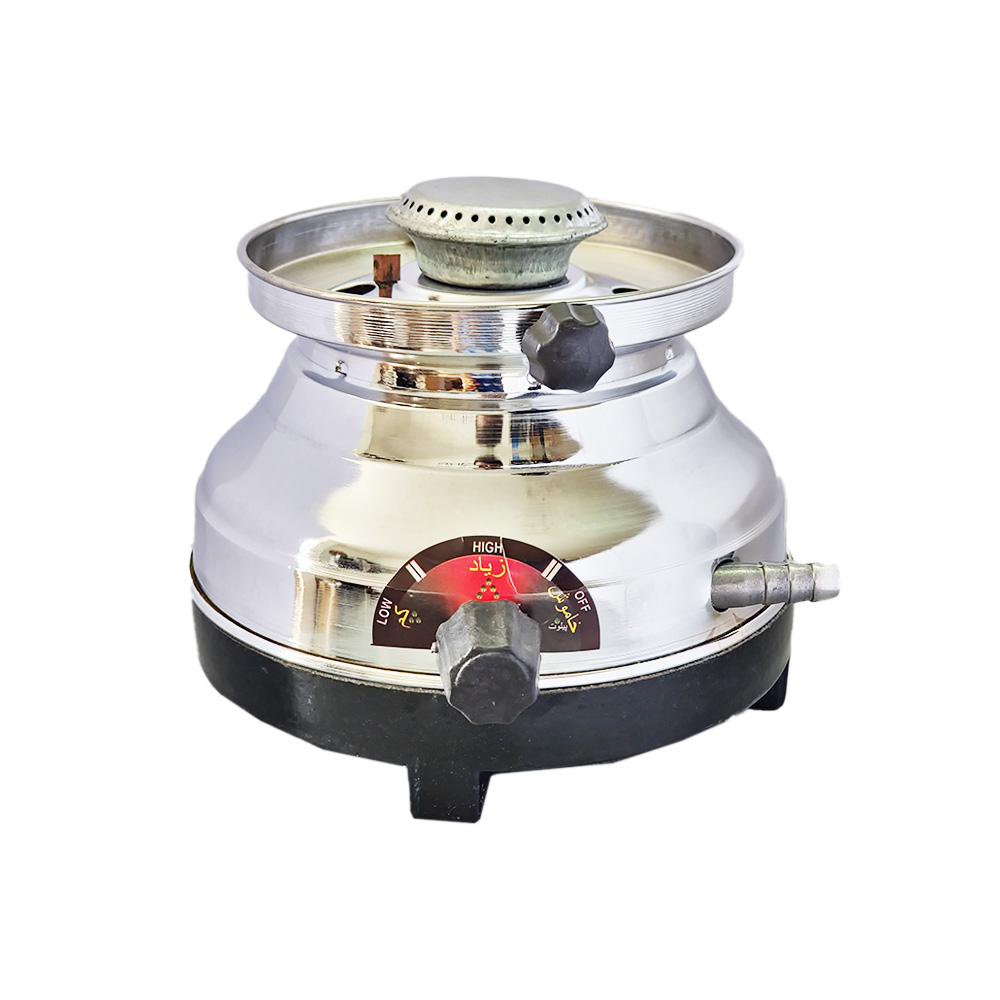 پایه سماور گازی شیر استاندارد مدل برنجی 4 لیتری شرکتی