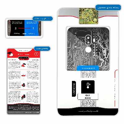 برچسب پوششی ماهوت مدل Black Printed Circuit Board مناسب برای گوشی موبایل جی ال ایکس shahab