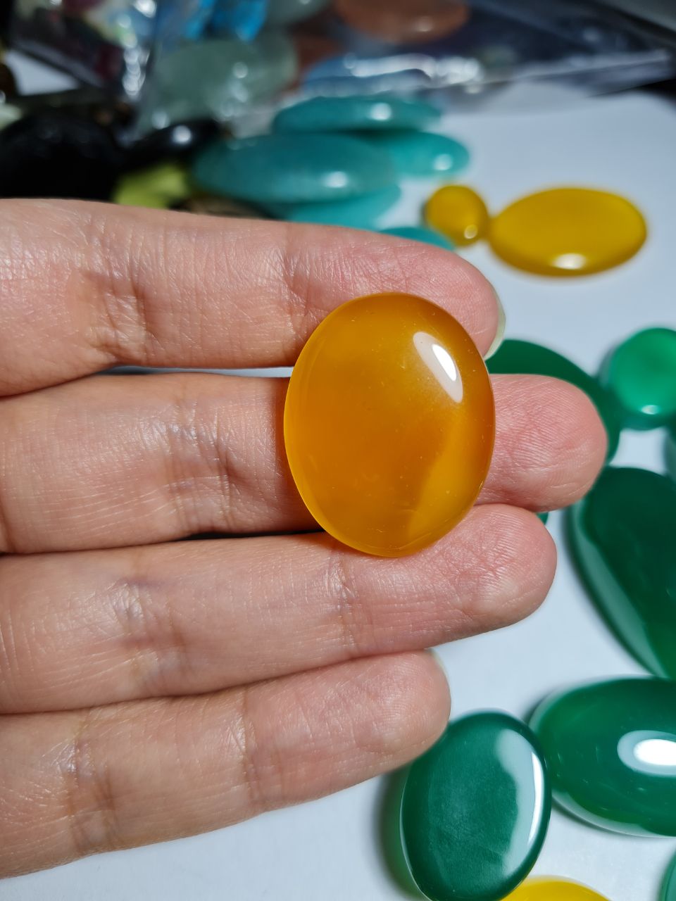 سنگ عقیق زرد رنگ بهسازی درجه یک 3540