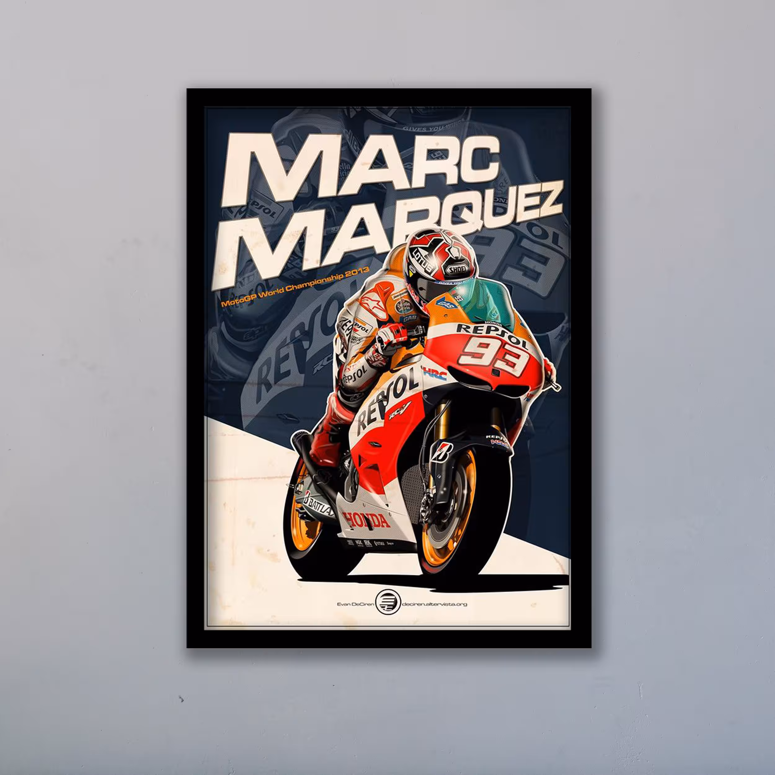 تابلو مدل موتوجی پی مارک مارکز Motogp کد LAG1029