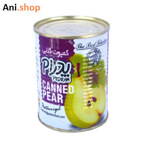 کمپوت گلابی 380گرم پدرام کد 250گرمی