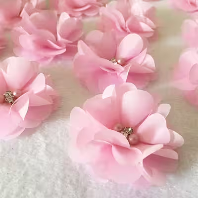 گل رز تزئینی مدل نگین کد 512 بسته 12 عددی