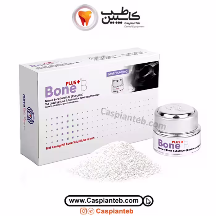 مشخصات، قیمت و خرید پودر استخوان زنوگرفت Bone Plus قطر ذرات 1000 تا 250 حجم 1cc