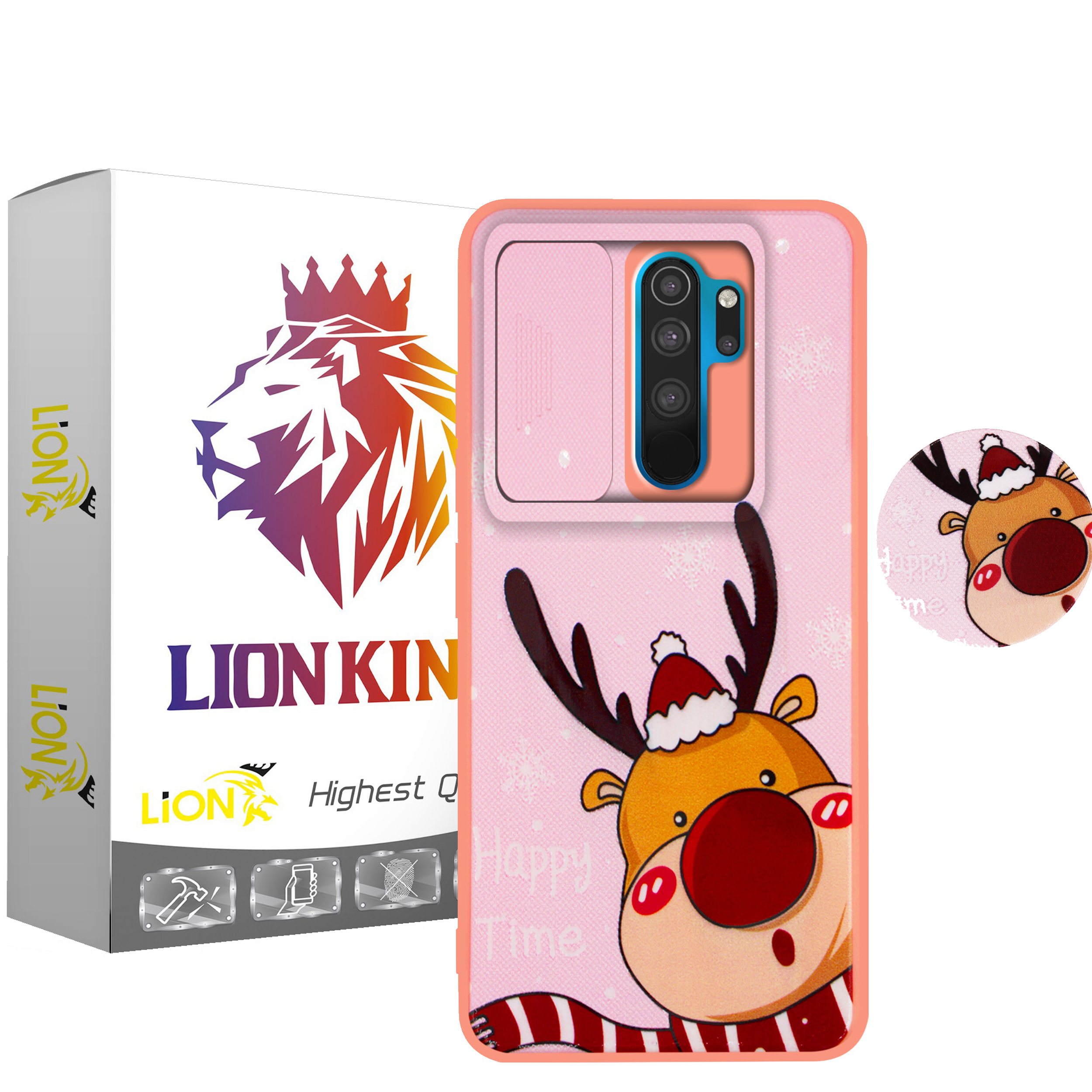  کاور لاین کینگ مدل K Mickep مناسب برای گوشی موبایل شیائومی Redmi Note 8 Pro به همراه پایه نگهدارنده