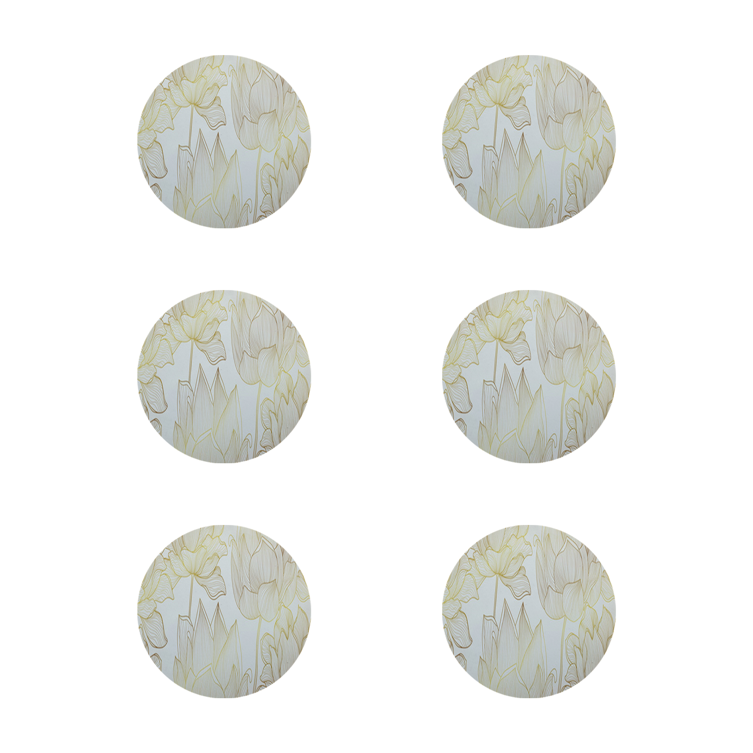 زیر لیوانی طرح گل کد 8136 بسته 6 عددی