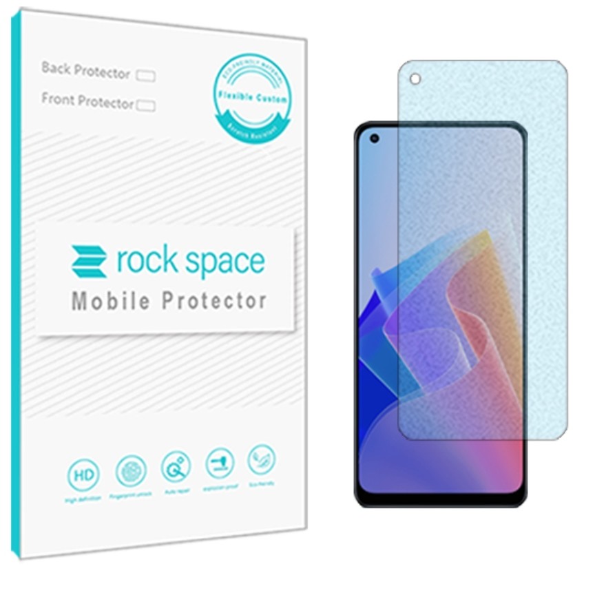  گلس نانو مات بلوکات (ضد اشعه آبی) و ضد ضربه گوشی اوپو Reno8 Z 5G برند راک اسپیس   