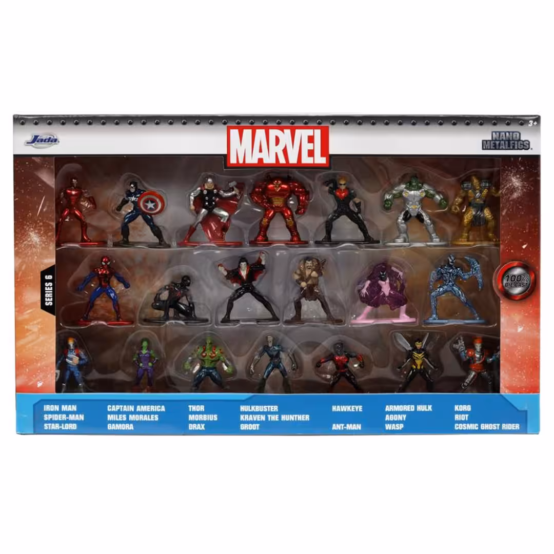 مینی فیگور جادا فلزی سری مارول Marvel کد 30769 مجموعه 18 عددی