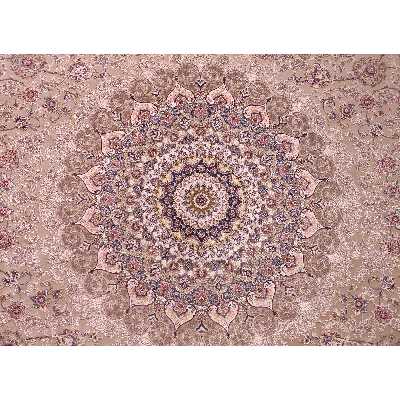 فرش ماشینی زمرد مشهد مدل 50000 زمینه بژ