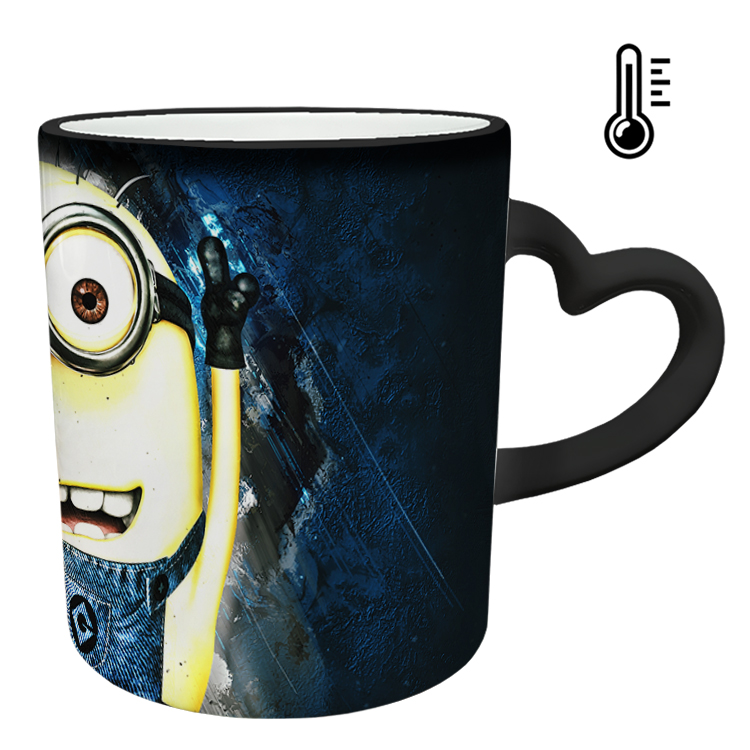 ماگ حرارتی مدل دسته قلبی طرح مینیون کد 48